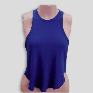 Forever 21 Cobalt Blue Razerback Narrow Collar Tank w Rounded trim- Size S